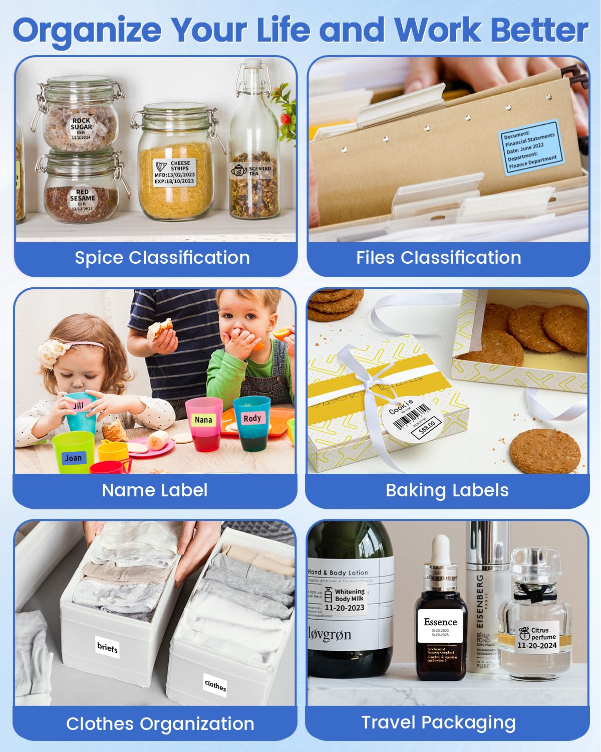 Phomemo M150 Bluetooth Label Maker Machine - 2 Inch Thermal Sticker Printer for Home & Office Organization, Small Business Inventory, Shipping Labels | 2025 Upgraded Model | iOS & Android Compatible | Includes 1 Pack 40x30mm Labels | Perfect for Pantry Organization, File Sorting & Package Labeling