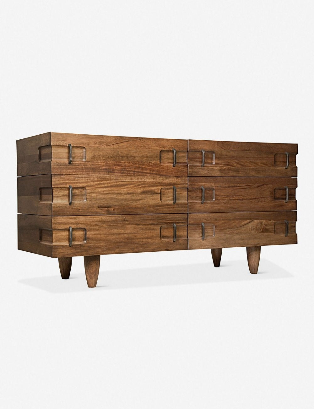 Modern 6-Drawer Wooden Dresser - Stylish Storage for Bedroom, Living Room & Closet Organization | Perfect for Home Decor & Space Saving
