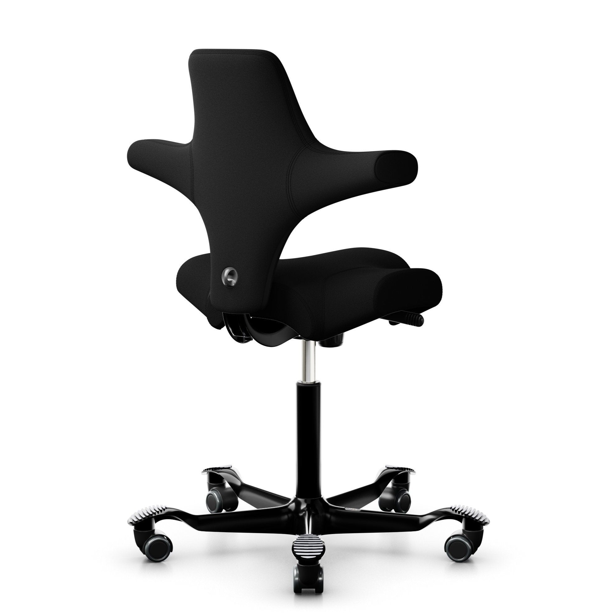 HÅG Capisco 8107 Ergonomic Office Chair - Adjustable Mesh Back Support, Fabric Seat, Black - Perfect for Home Office, Gaming & Workspace Comfort
