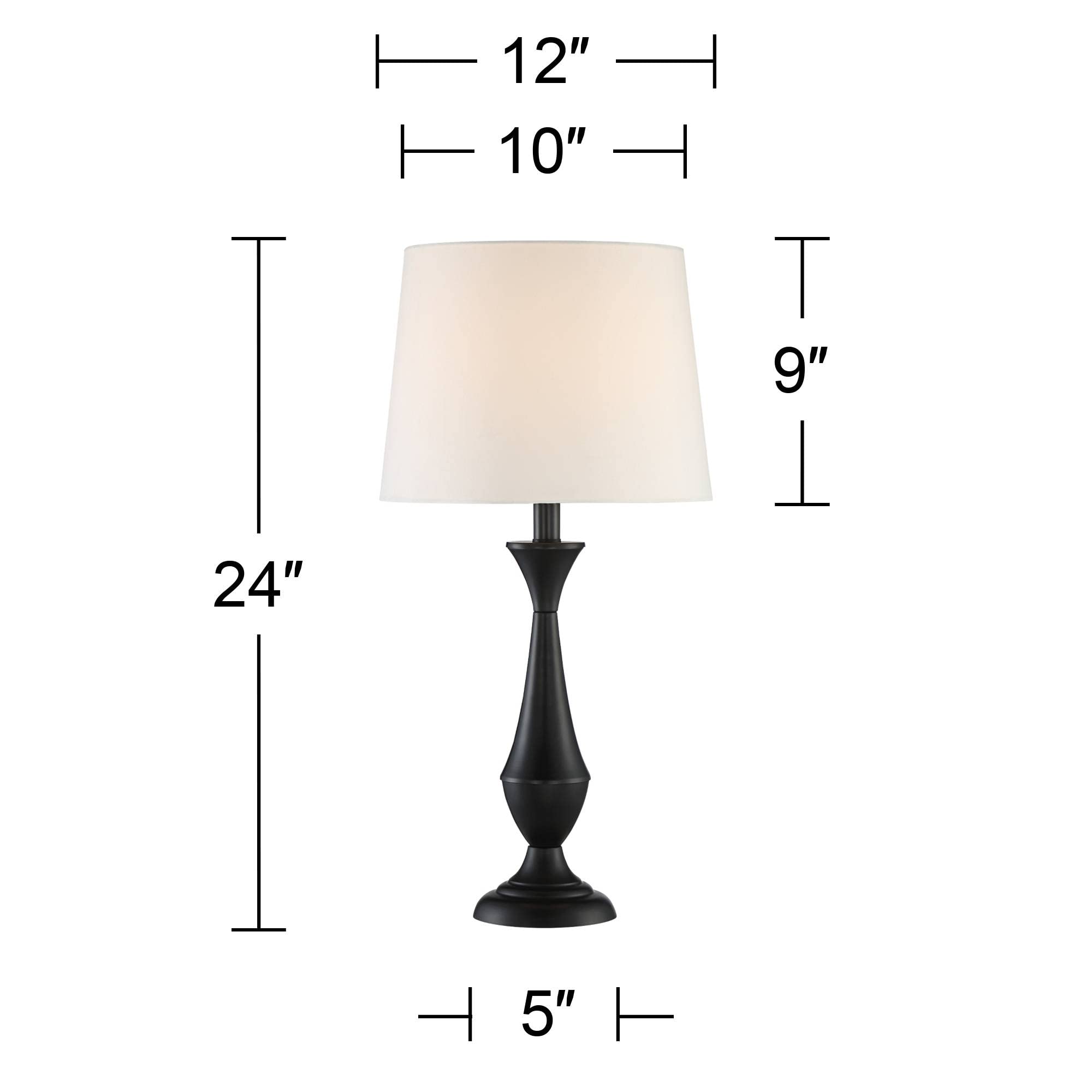 360 Lighting Joyce Modern Table Lamps Set of 2 - 24