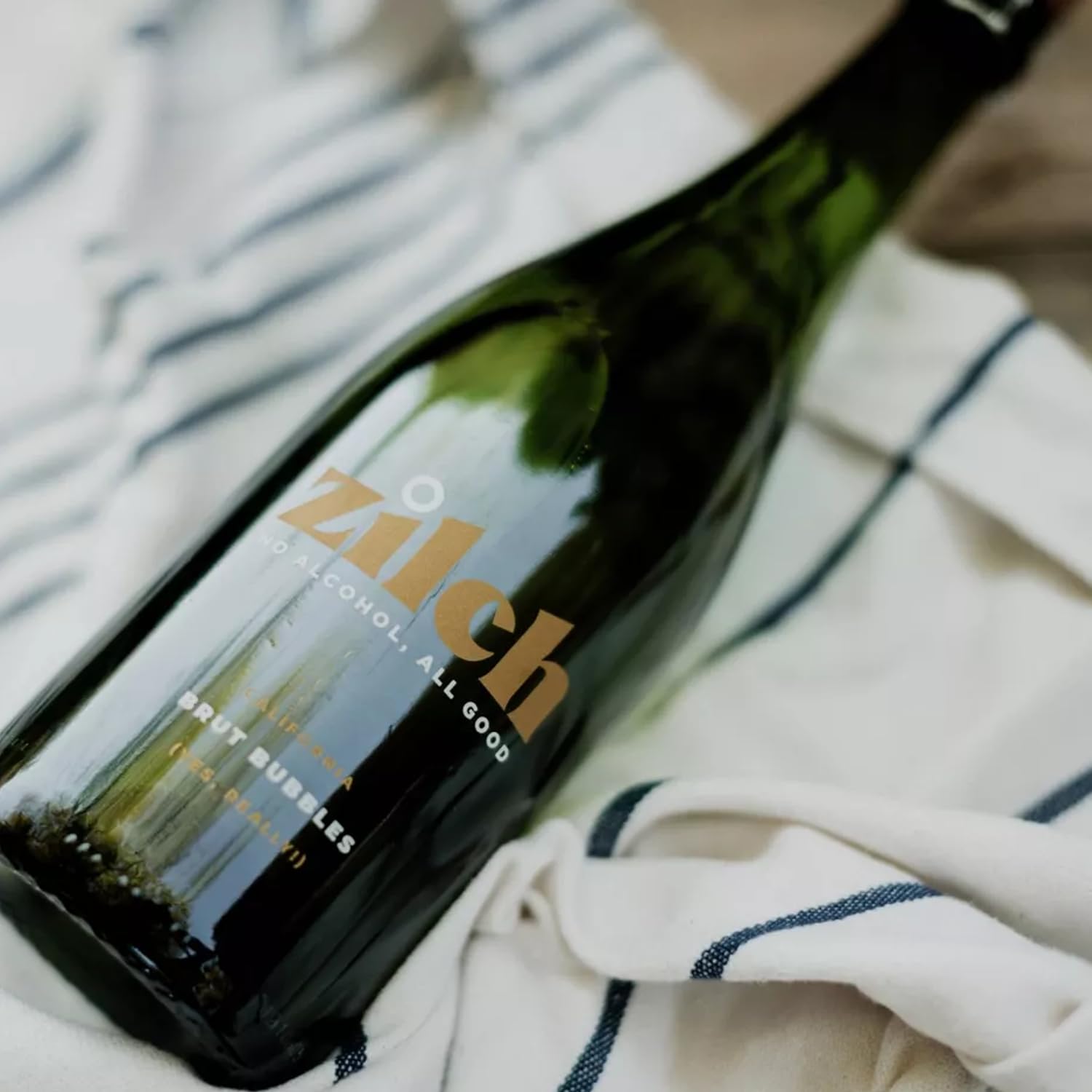 Premium Non-Alcoholic California Sparkling White Wine - Zilch Alcohol-Free Brut Bubbles | 6 Pack | Perfect for Celebrations, Weddings & Sober Social Events