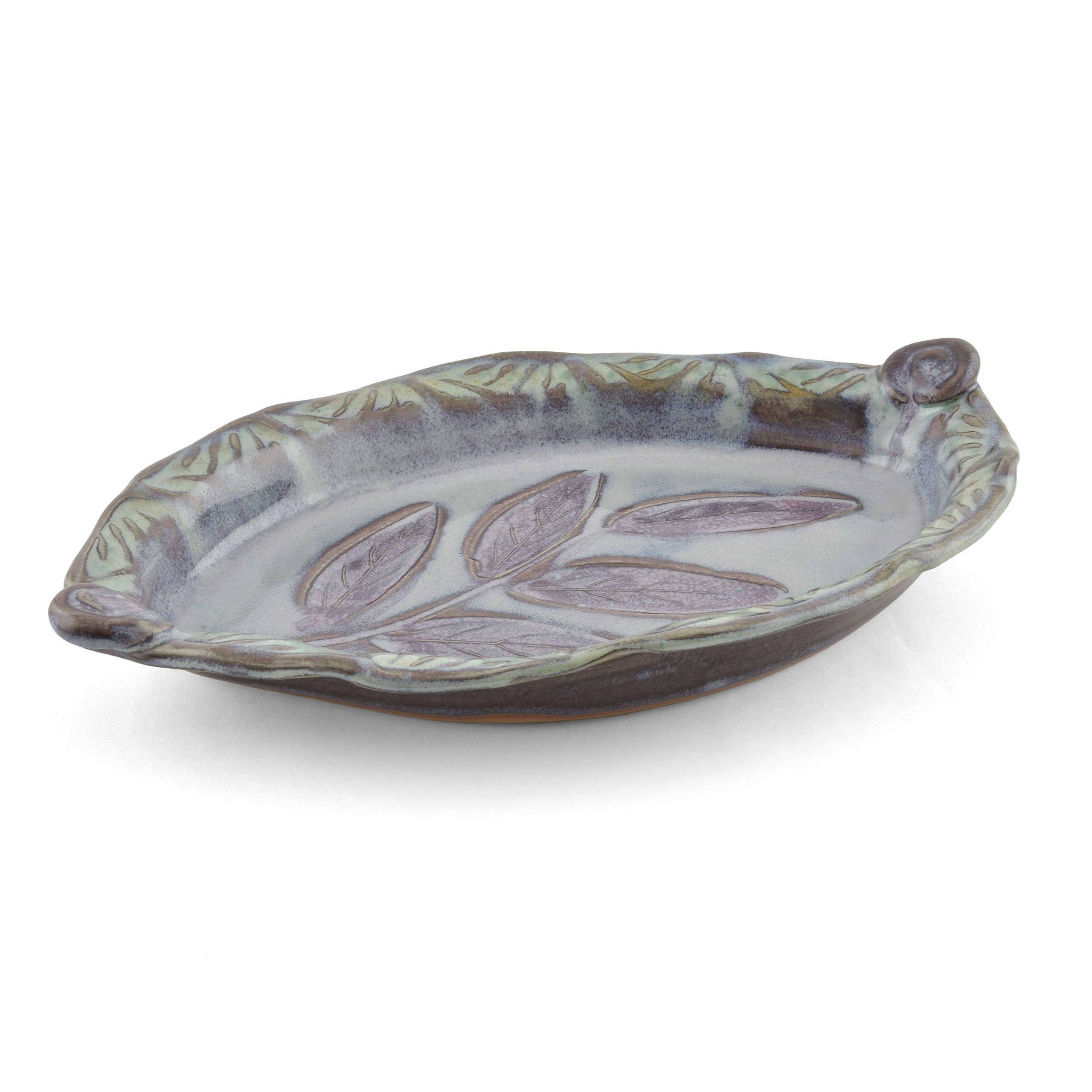 Seafoam Leaf Baking Dish for Shallow Pastries & Desserts