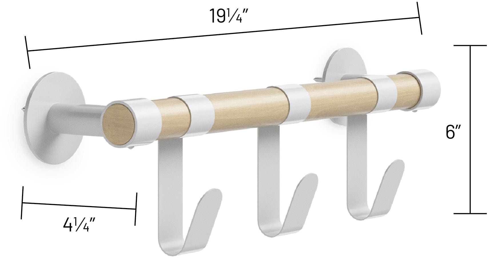 Safco Resi Coat Wall Rack with 3 Heavy-Duty Hooks - Durable Entryway Organizer for Coats, Hats & Bags - Perfect for Home, Office or Mudroom Storage [Model 4263]