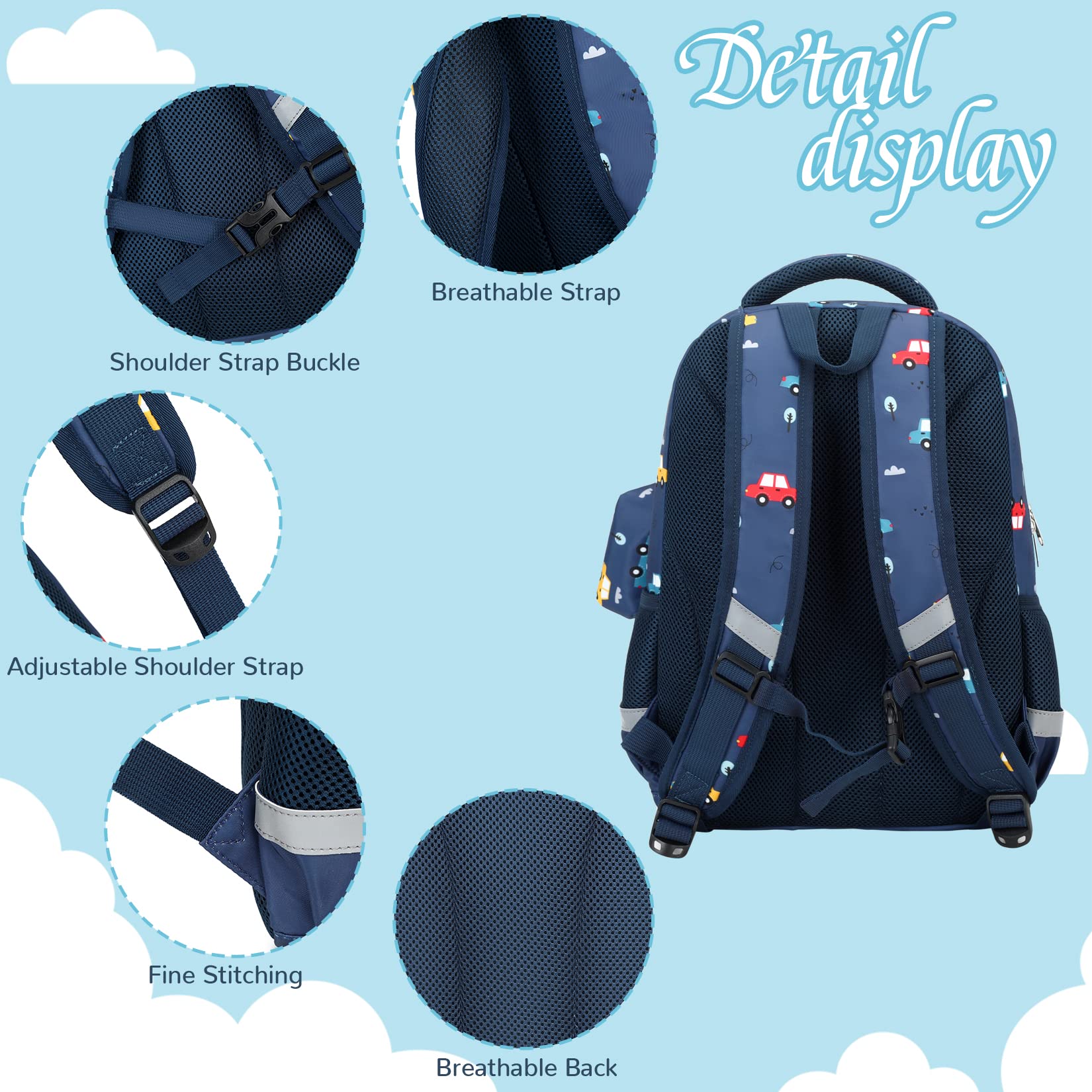 Durable School Backpack for Boys - Kids Bookbag with Insulated Lunch Bag & Coin Pouch - Black Dinosaur Design - Perfect for Elementary Students, Day Trips & Outdoor Adventures