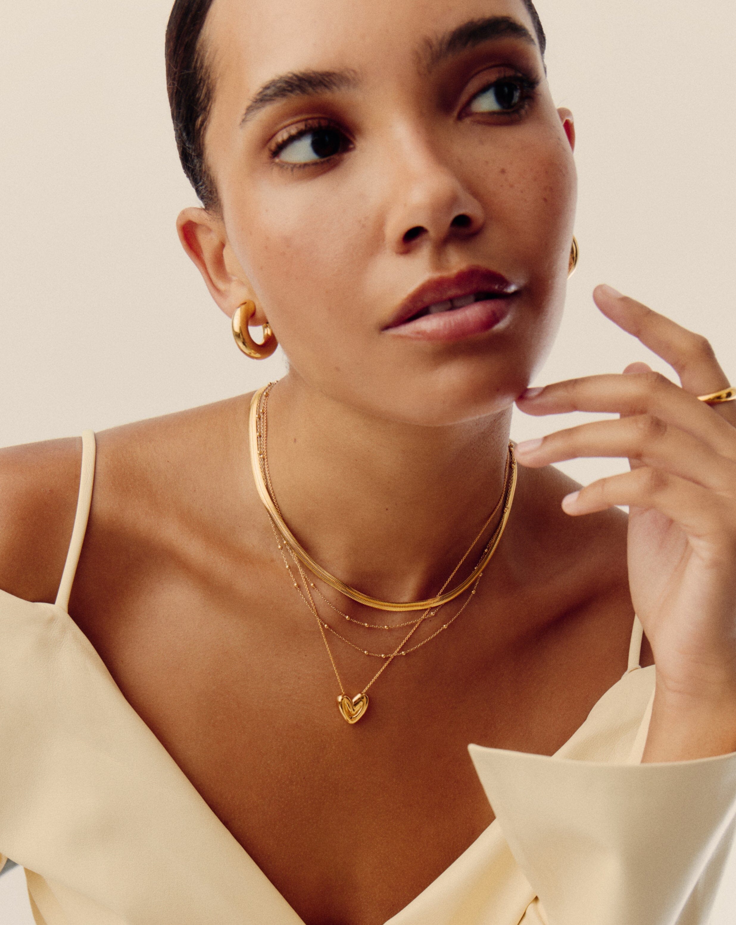 Puffy Heart Pendant Necklace - 18k Gold Plated Elegant Jewelry for Women | Perfect Gift for Valentine's Day, Anniversary & Special Occasions