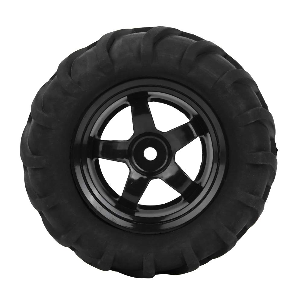 Dilwe 82mm RC Car Wheels and Tires Set of 2 - Upgrade Parts for 1/16 Scale RC Racing Cars & Trucks - Perfect for Off-Road Racing, Drifting and Model Car Enthusiasts