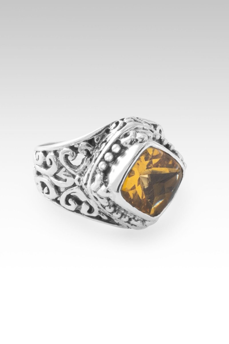Regal Beauty Ring™ - 14K Gold Plated Golden Yellow Beryl Gemstone Ring for Women | Elegant Jewelry Gift for Her | Perfect for Weddings, Anniversaries & Special Occasions
