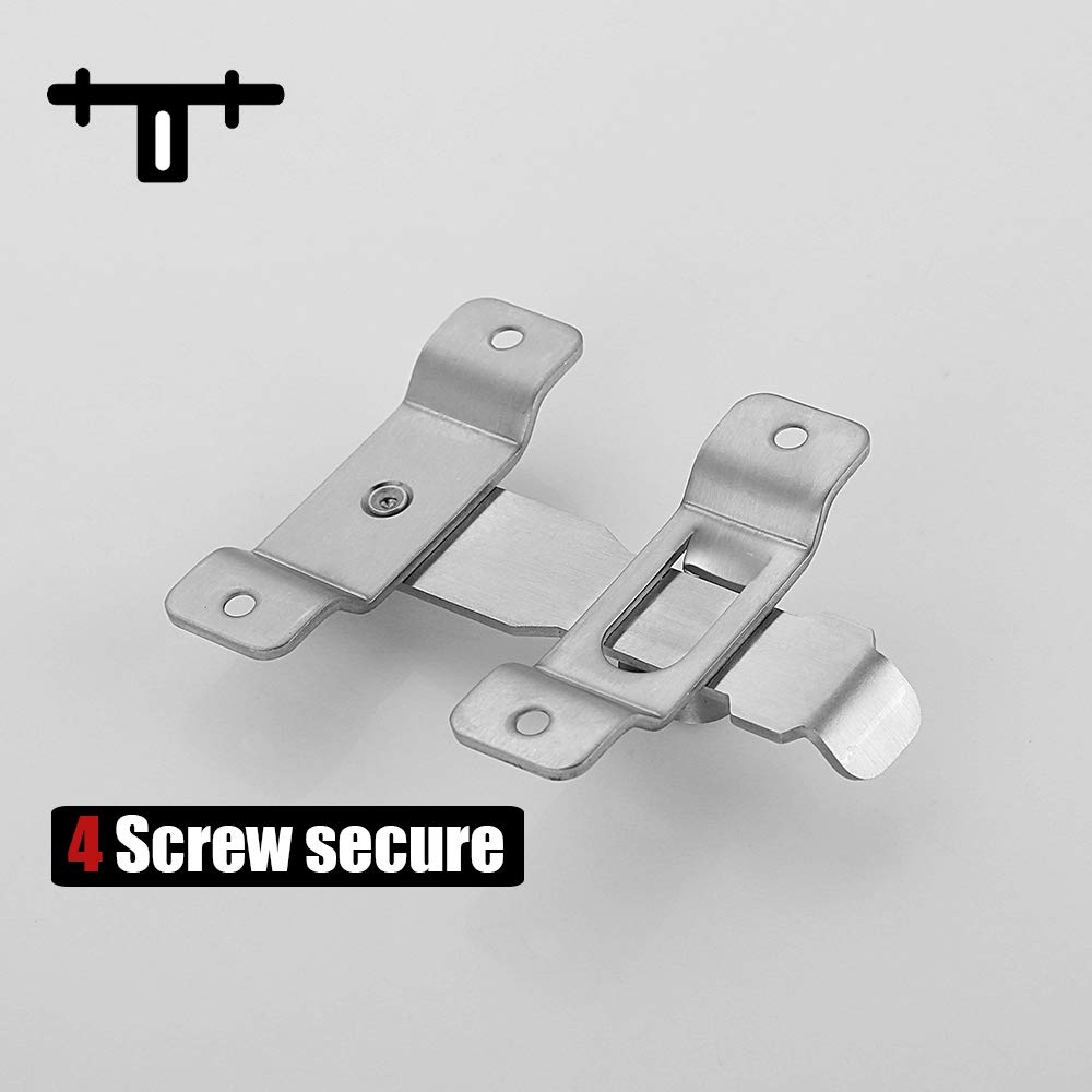 Heavy Duty Stainless Steel Flip Door Latch - JQK DL140-BN Brushed Finish Gate Lock for Security Doors, Gates & Fences | Outdoor & Indoor Use for Home, Garage, Shed & Barn Safety