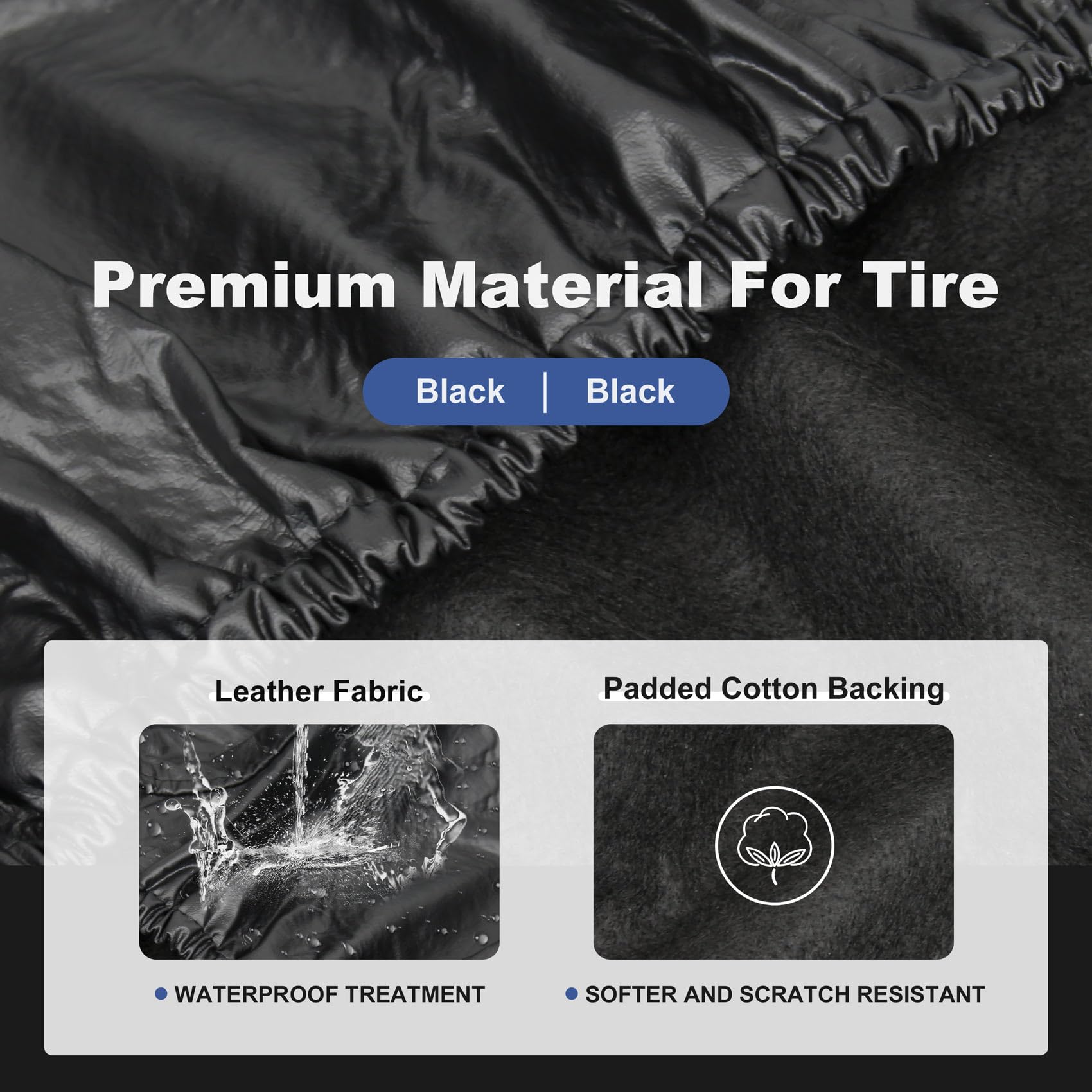 **30-33 Inch Spare Tire Cover for Trailer, RV, SUV, Truck - Durable Soft Wheel Protector - Black - Perfect for Outdoor Travel & Off-Road Adventures**