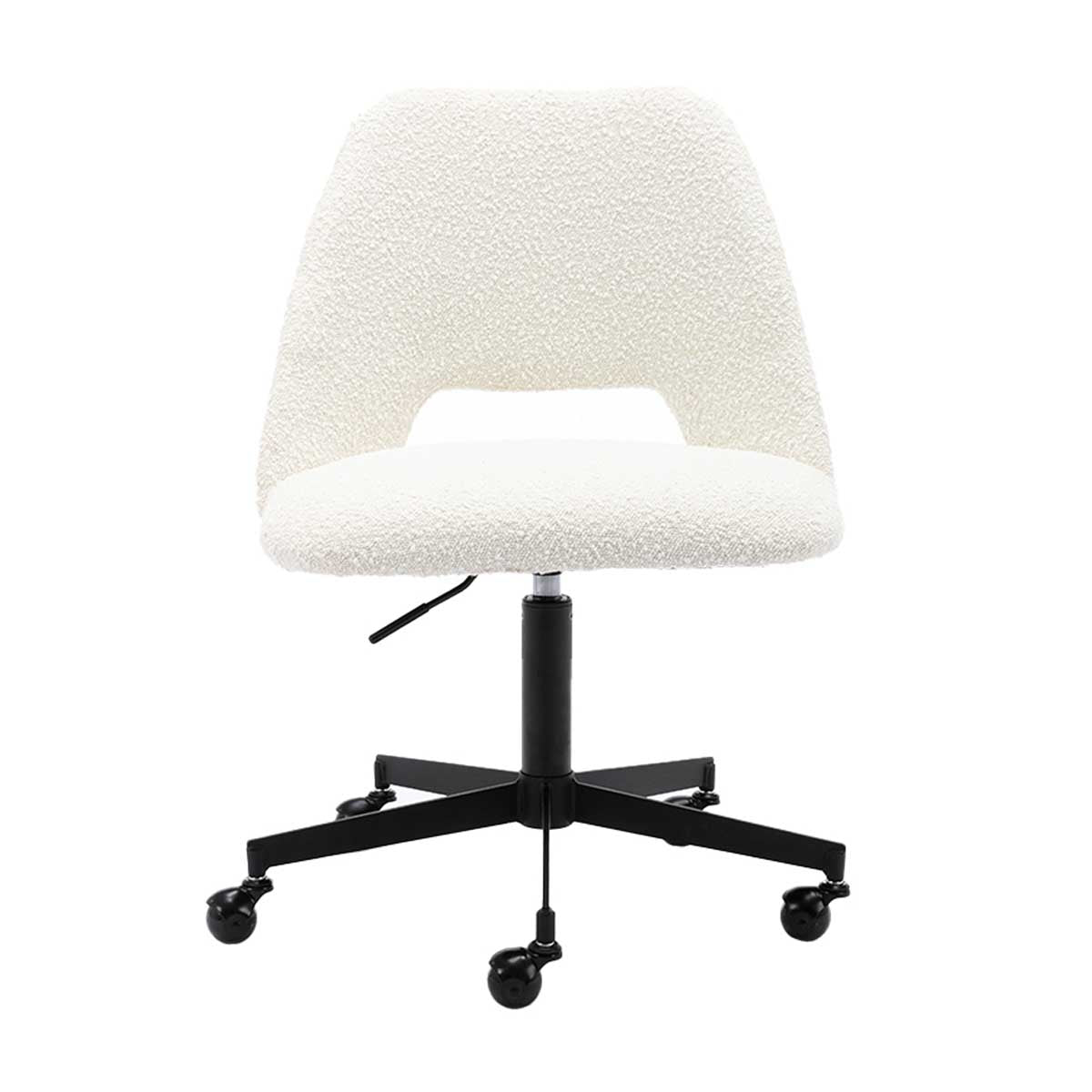 Luxury Belmont Boucle Office Chair - Ergonomic Executive Desk Chair with Adjustable Height for Home & Office Workspace - Perfect for Remote Work, Gaming & Study