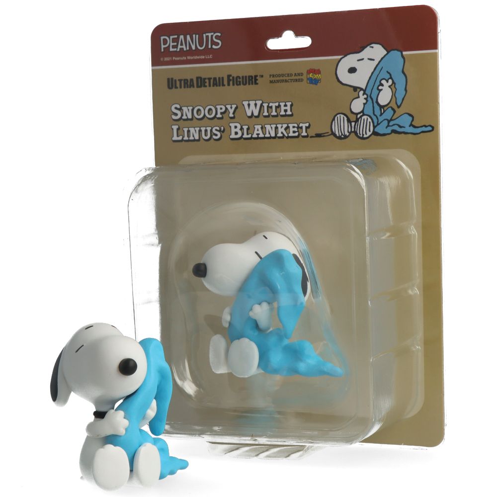 Peanuts Series 12 Snoopy with Linus' Blanket UDF Figurine - Collectible Anime Character Statue for Home Decor, Office Display & Gift Giving