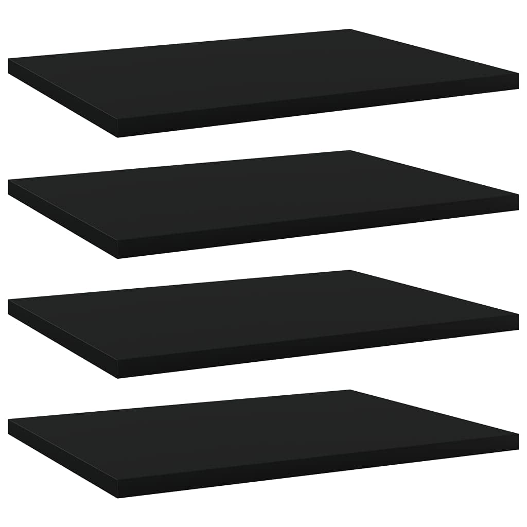 4-Pack Black Floating Shelves 15.7