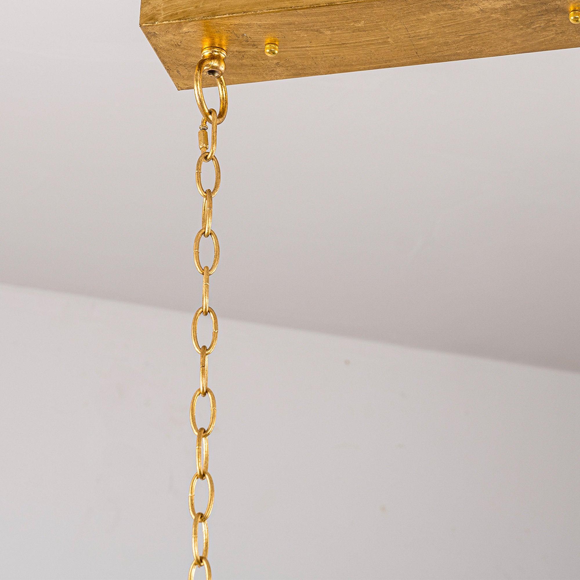 5-Light Golden Modern Dry Rated Pendant Lighting Fixture for Dining Room, Kitchen Island & Foyer - Damp Location Approved