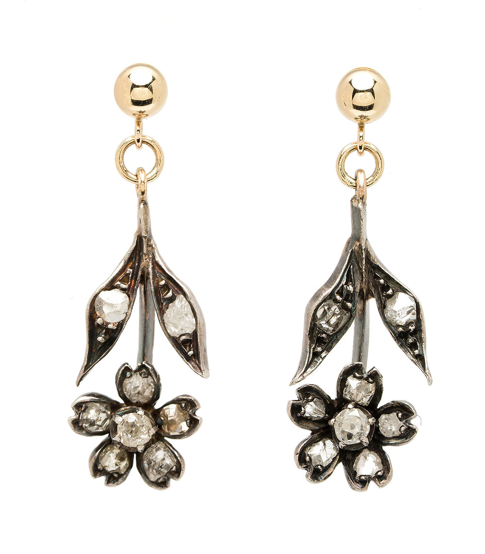 Exquisite Victorian Style Diamond Floral Earrings for Women - Elegant Vintage Jewelry for Weddings, Parties & Special Occasions