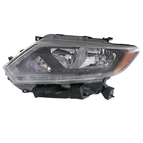 CAPA-Certified 14-16 Rogue LED Daytime Running Light & Halogen Headlight Assembly - Left Driver Side Replacement - Perfect for Nissan Rogue Headlight Upgrades & Night Driving Safety