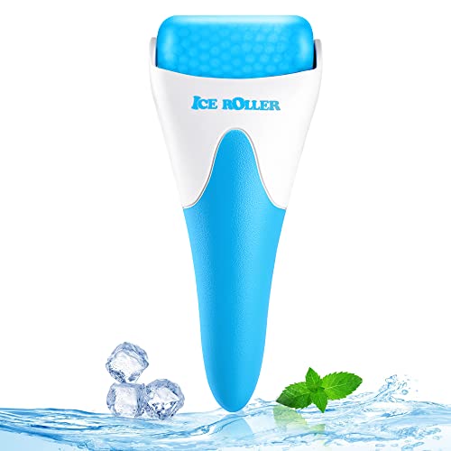 Ice Roller for Face & Body Relief - Cooling Face Roller for Migraine, Puffiness & Blood Circulation - Blue Handle & Roller Head - Perfect for Skincare Routine & Post-Workout Recovery