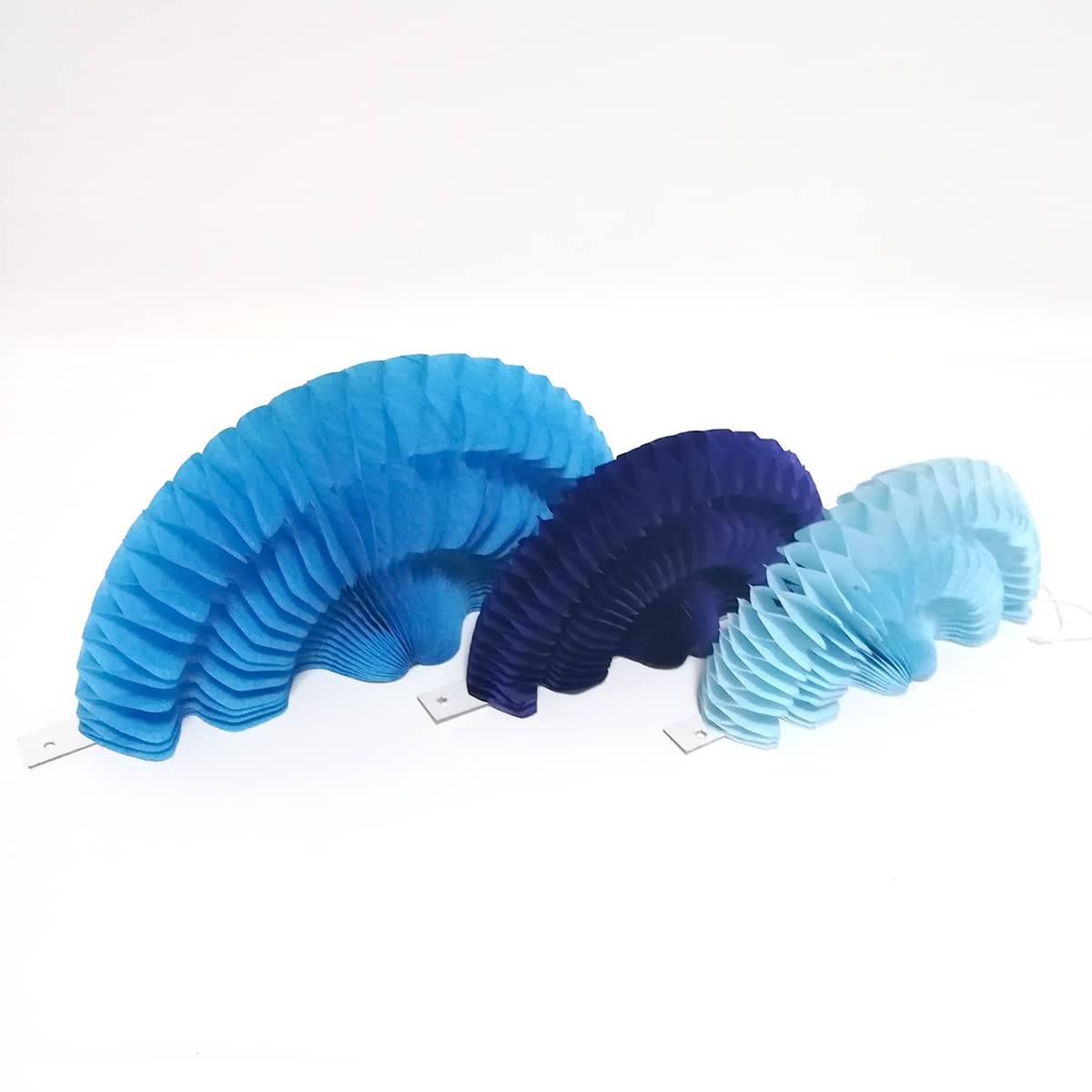 15-Piece Honeycomb Tissue Paper Pom Poms & Decorative Hanging Fans - 4