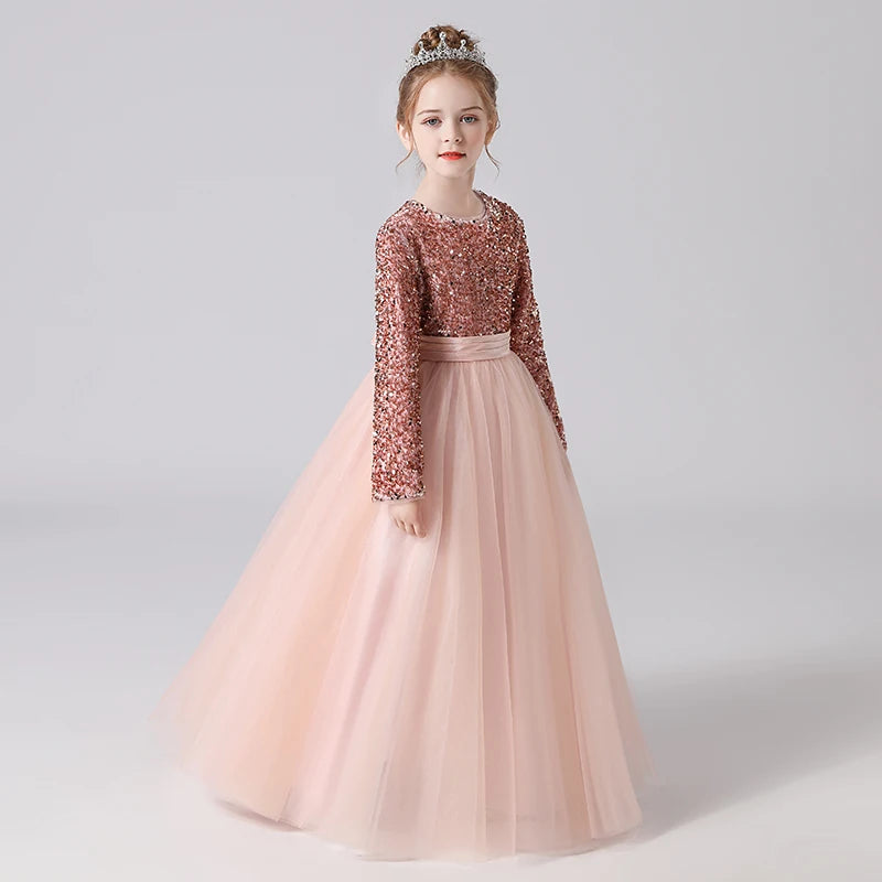 Elegant Flower Girl Dress for Weddings, Bridesmaids & Special Occasions - Girls' Pageant Gown for Evening Parties & Formal Events