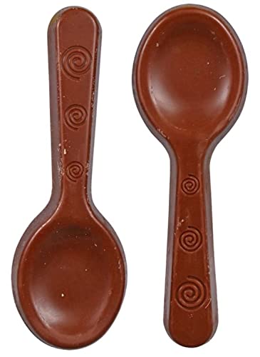 6 Peppermint Flavored Edible Spoons + 5 Milk Chocolate Spoons with Candy Cane Cup - Individually Wrapped Holiday Dessert Set - Perfect for Hot Cocoa, Coffee Stirring & Christmas Party Treats