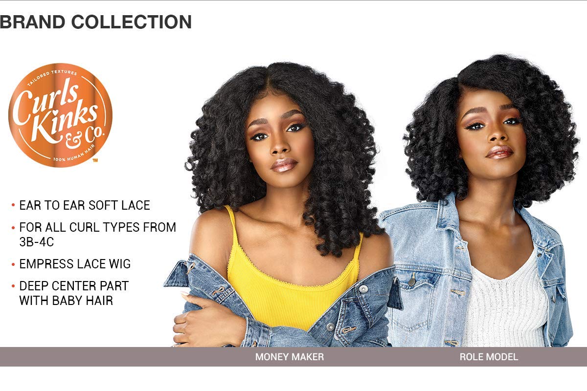 Sensationnel Empress Curls Kinks&Co Synthetic Textured Lace Front Wig - 2 Dark Brown | Natural Looking Curly Hairpiece for African American Women | Perfect for Daily Wear, Cosplay & Special Occasions
