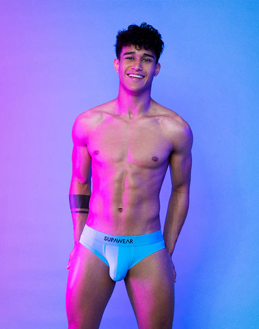 Supawear Neon Blue Briefs - Comfortable & Stylish Men's Underwear for Everyday Wear, Workout & Sports