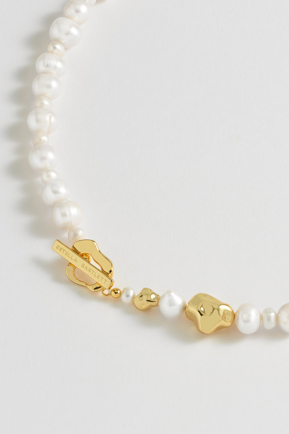 Elegant Pearl T Bar Necklace for Women - Dainty Gold Plated Pendant Jewelry - Perfect for Weddings, Parties & Everyday Wear