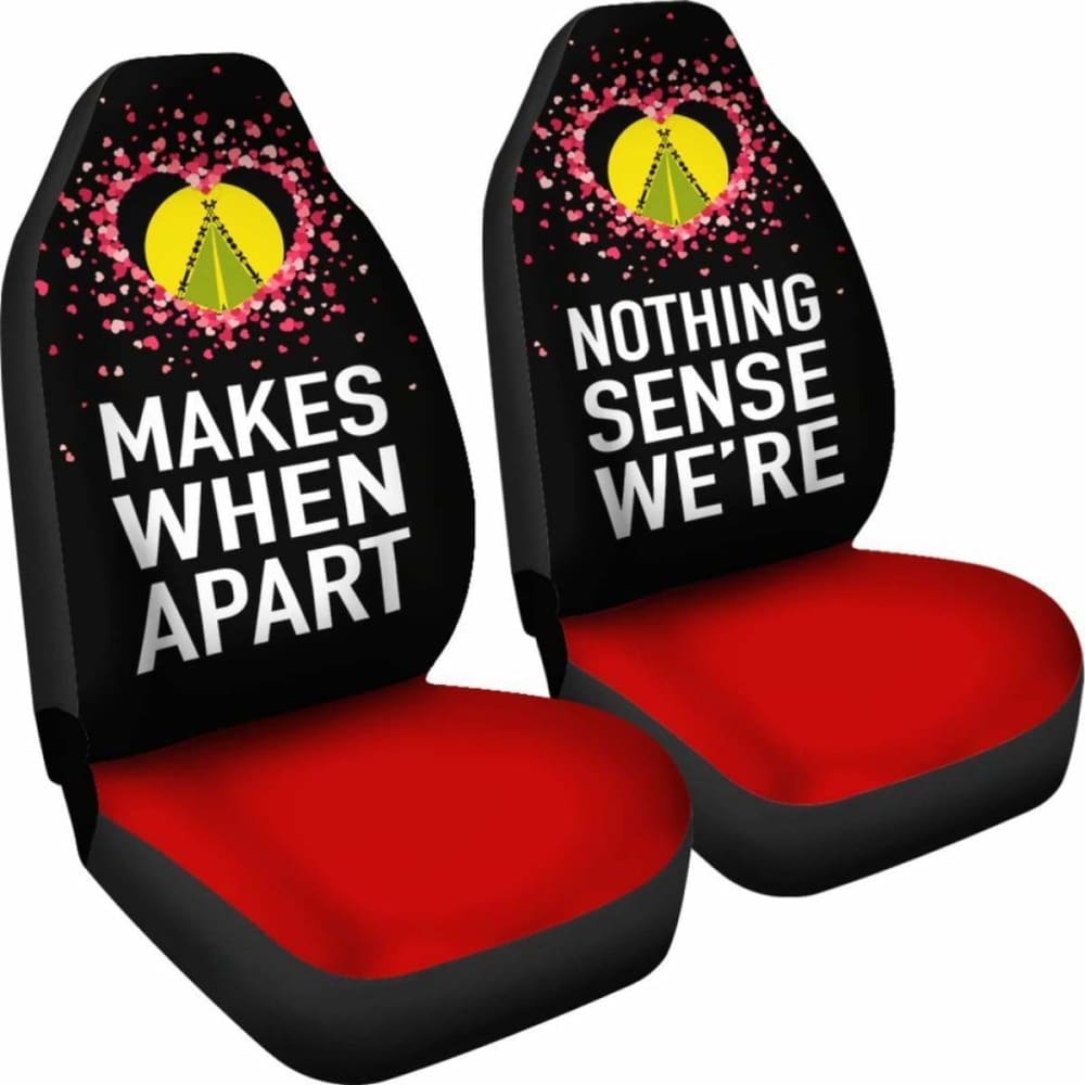 Premium Car Seat Covers for Couples - Valentine's Day Gift Set of 2 - Universal Fit for Most Vehicles - Perfect for Road Trips & Romantic Getaways