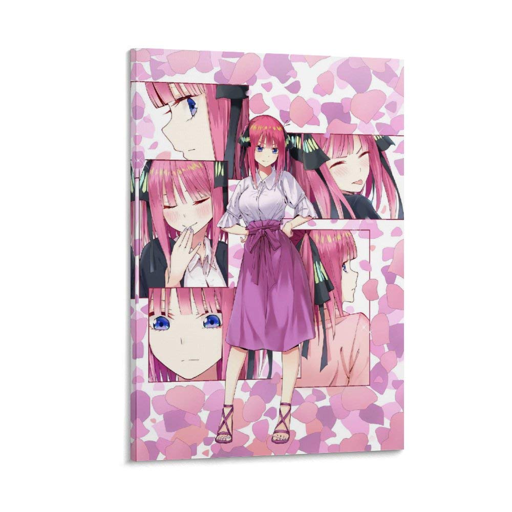 Anime The Quintessential Quintuplets Nakano Nino Canvas Wall Art Poster - 24x36 inches (60x90 cm) - Japanese Anime Decor for Living Room, Bedroom & Office