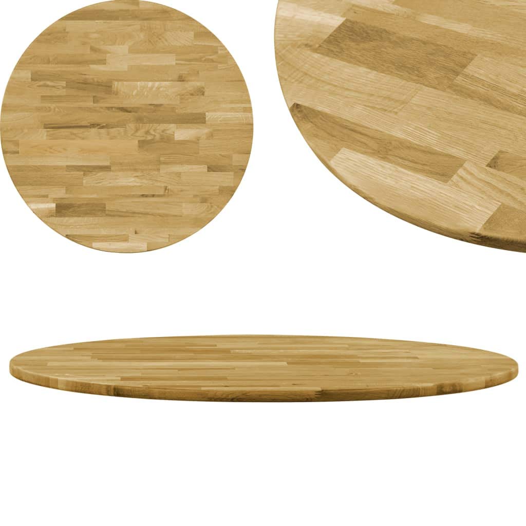 Solid Oak Wood Round Table Top - 0.9