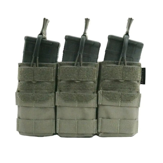 Agilite AG3 5.56 Triple Magazine Pouch - MOLLE Compatible Tactical Mag Holder for AR-15, M4, AK-47 | Perfect for Range Training, Airsoft & Military Use