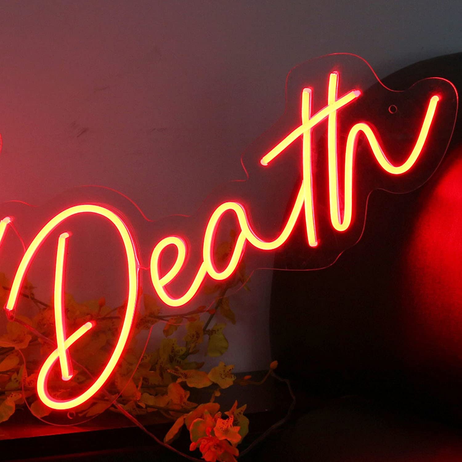 Custom Til Death LED Neon Sign Light - Red Style 2 for Bedroom, Bar, Party & Home Decor | Wall Hanging Art for Man Cave, Wedding, Halloween & Gothic Room Decoration