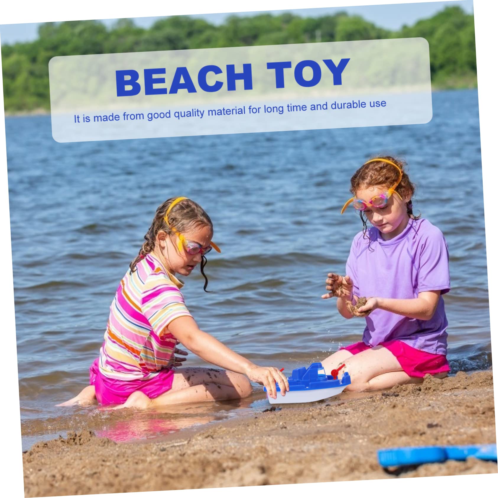 UPKOCH 2 Pack Blue Speedboat Bath Toys for Kids - Floating Sailing Boat Bathtub & Beach Play Set - Durable Plastic Water Toys for Toddlers & Girls (Perfect for Pool, Bathtime & Outdoor Water Play)