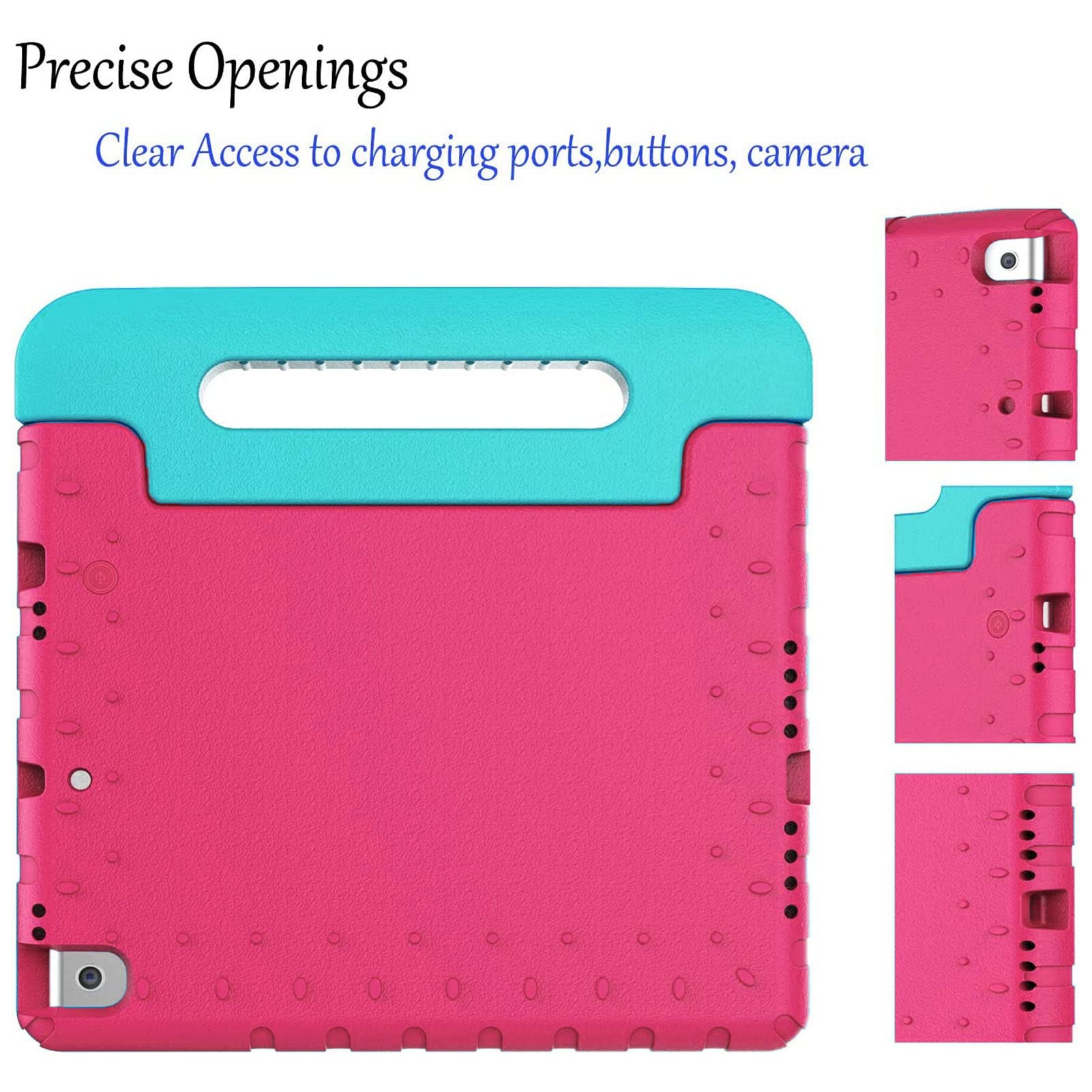 Shockproof Lightweight iPad Case with Handle Stand - Compatible with iPad 9th/8th/7th Gen 10.2