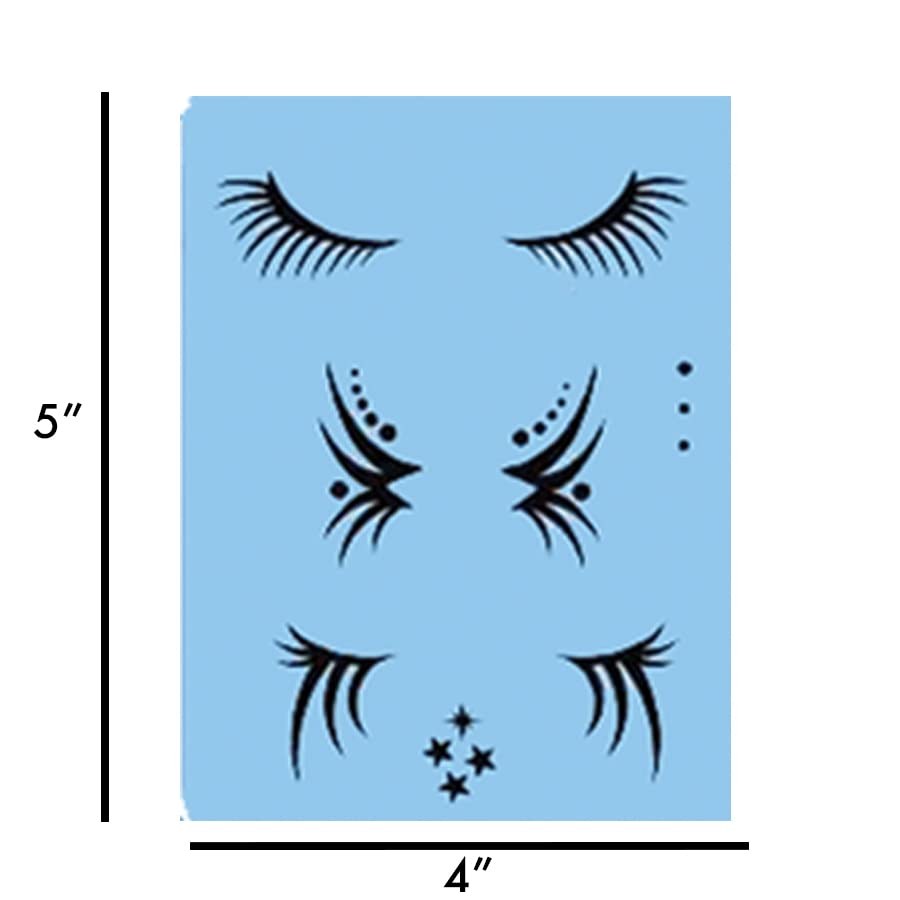 QuickEZ Face Painting Stencil - Eyelashes #16 | Professional Makeup Template for Halloween, Cosplay & Special Events
