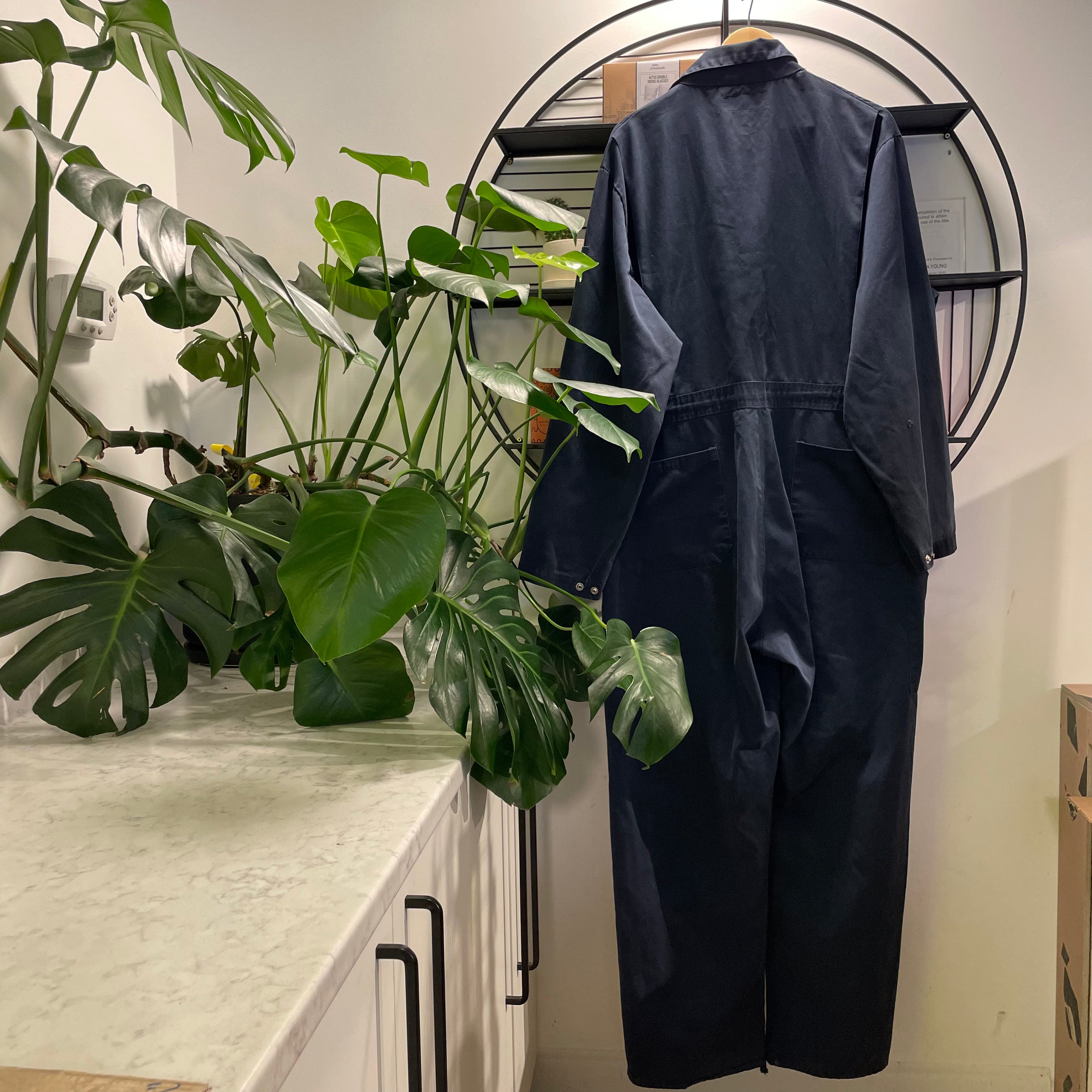 Canadian Navy Blue Coveralls - Heavy Duty Work Uniform for Men & Women | Size 46 | Ideal for Mechanics, Construction & Industrial Work