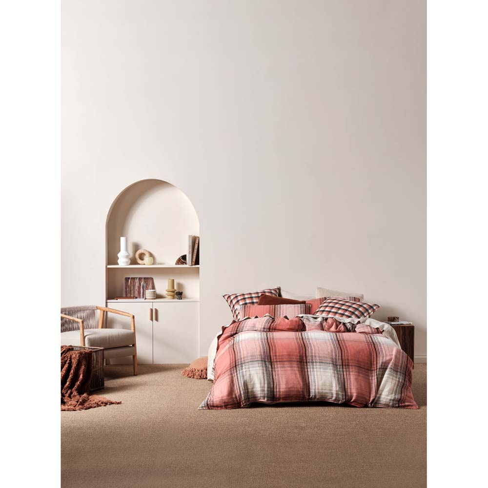Premium Carricklea Brandy Quilt Cover Set - Single Bed Size (90x190cm) | Soft & Breathable Cotton Bedding | Perfect for Guest Rooms, Dorms & Cozy Bedrooms