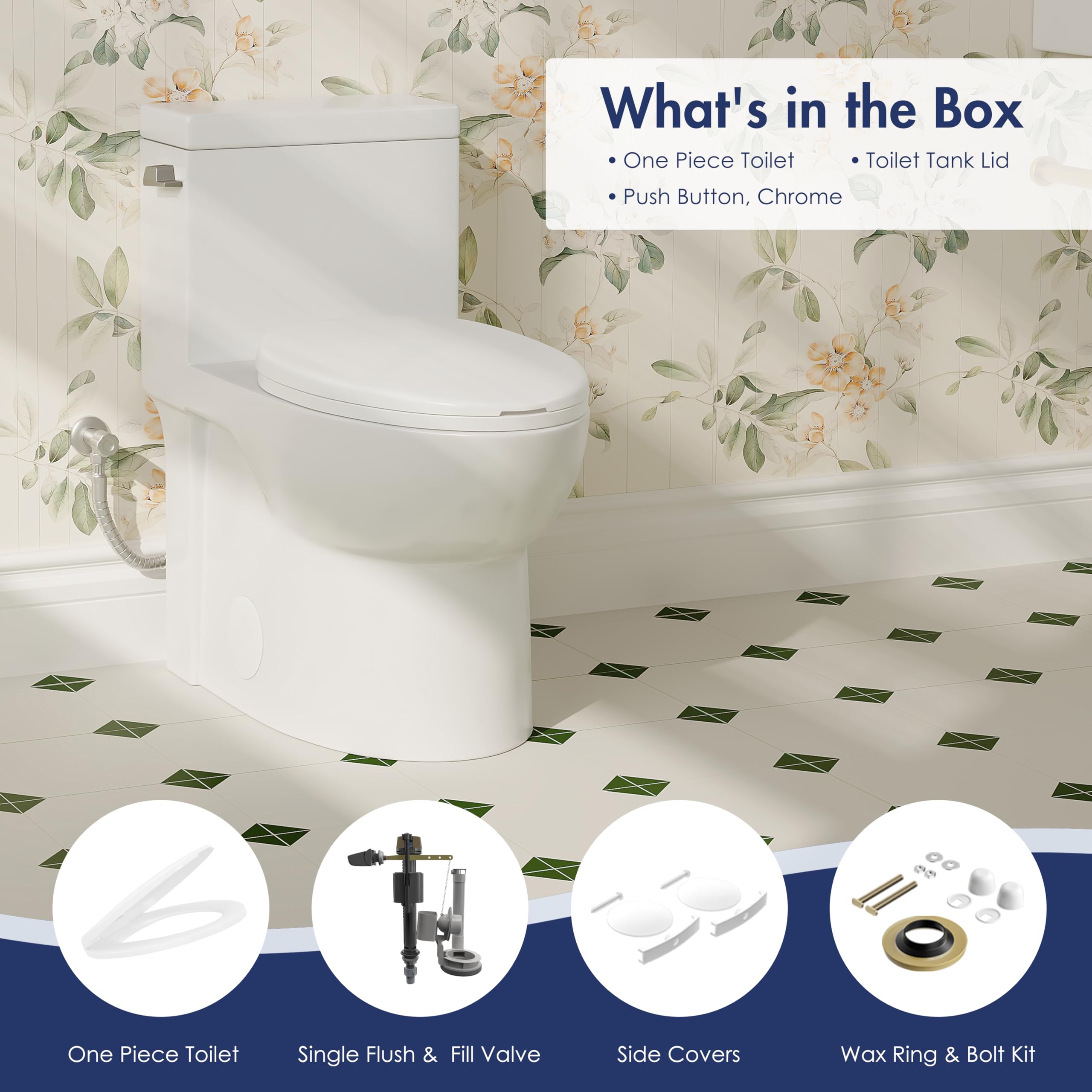 Eridanus One Piece Elongated Toilet for Bathroom - ADA Compliant 17