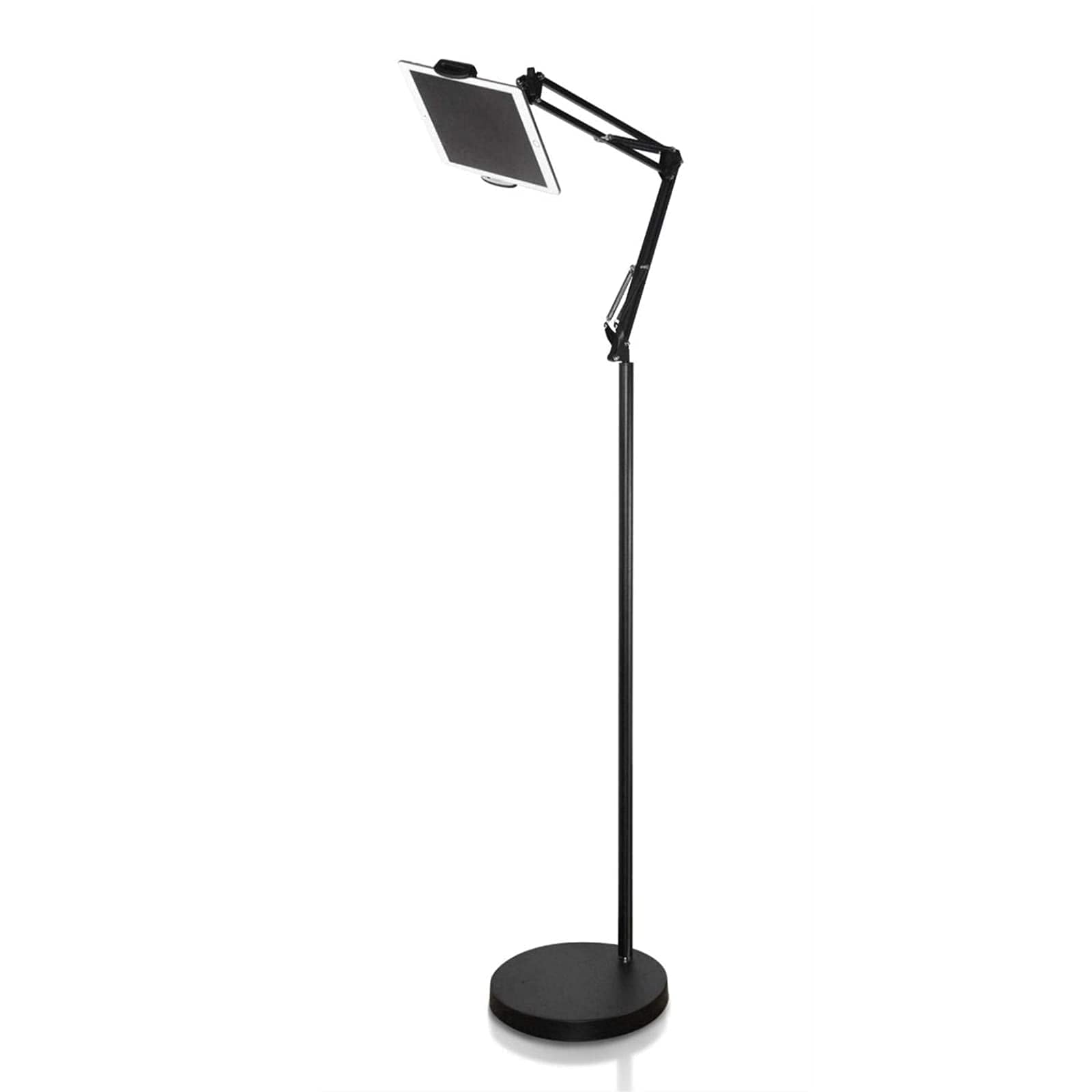 Adjustable Tablet Floor Stand with Gooseneck - Universal Phone & Tablet Holder for iPhone, iPad, Switch, Kindle - Perfect for Home, Office & Gaming Use