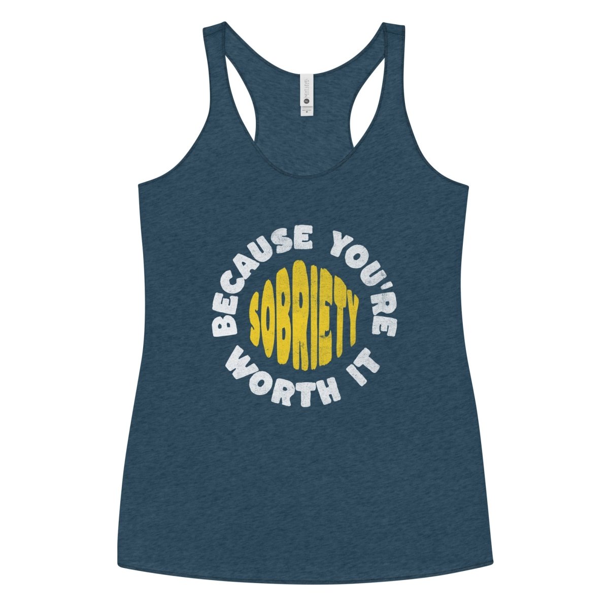 Empowering Sobriety Racerback Tank Top - Motivational Fitness & Workout Apparel for Women - Perfect for Yoga, Running & Gym