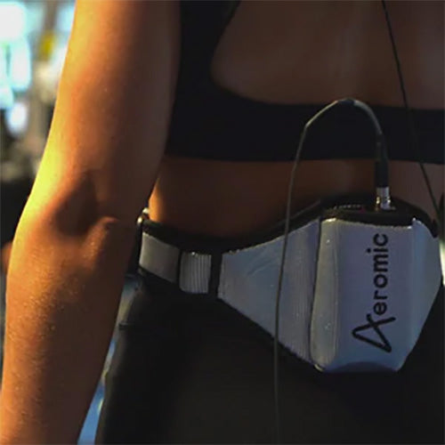 Aeromic Pouchbelt Silver Glitter with Black Logo - Stylish Waist Bag for Women, Fashionable Crossbody Belt Bag for Parties, Concerts & Travel