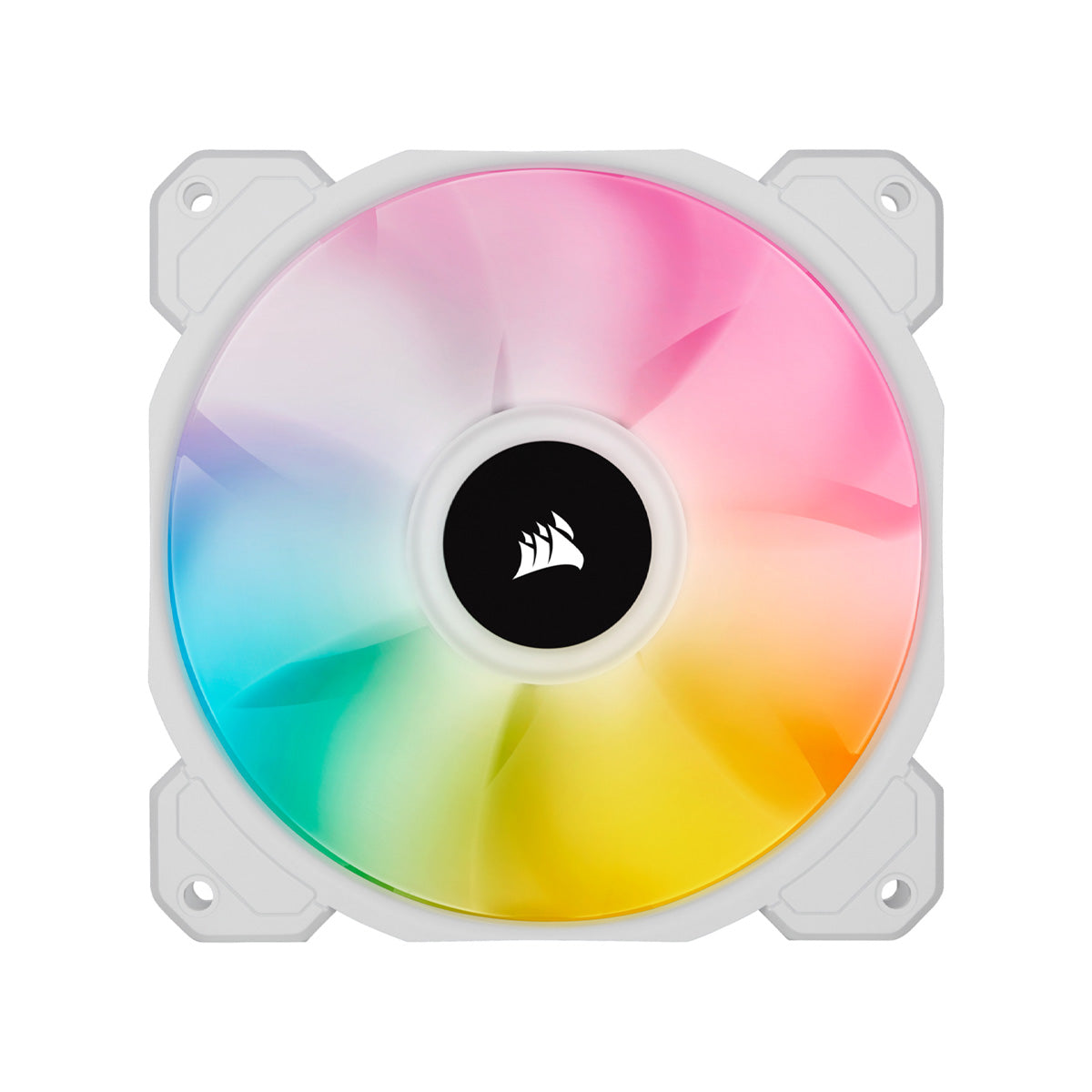 Corsair iCUE SP120 RGB ELITE White 120mm PWM Cooling Fan Quad Pack with Lighting Node - High Performance PC Case Fans for Gaming Rigs & PC Builds