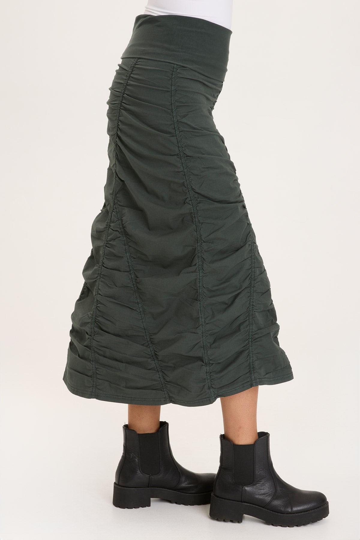 Gored Peasant Skirt for Women - Flowy Boho Midi Skirt with Elastic Waist | Perfect for Summer, Festivals & Casual Outfits