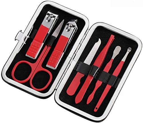 Premium 7-Piece Nail Care Kit - Professional Stainless Steel Nail Clippers, Scissors & Manicure Tools Set for Safe & Precise Grooming - Perfect for Home, Salon & Travel Use