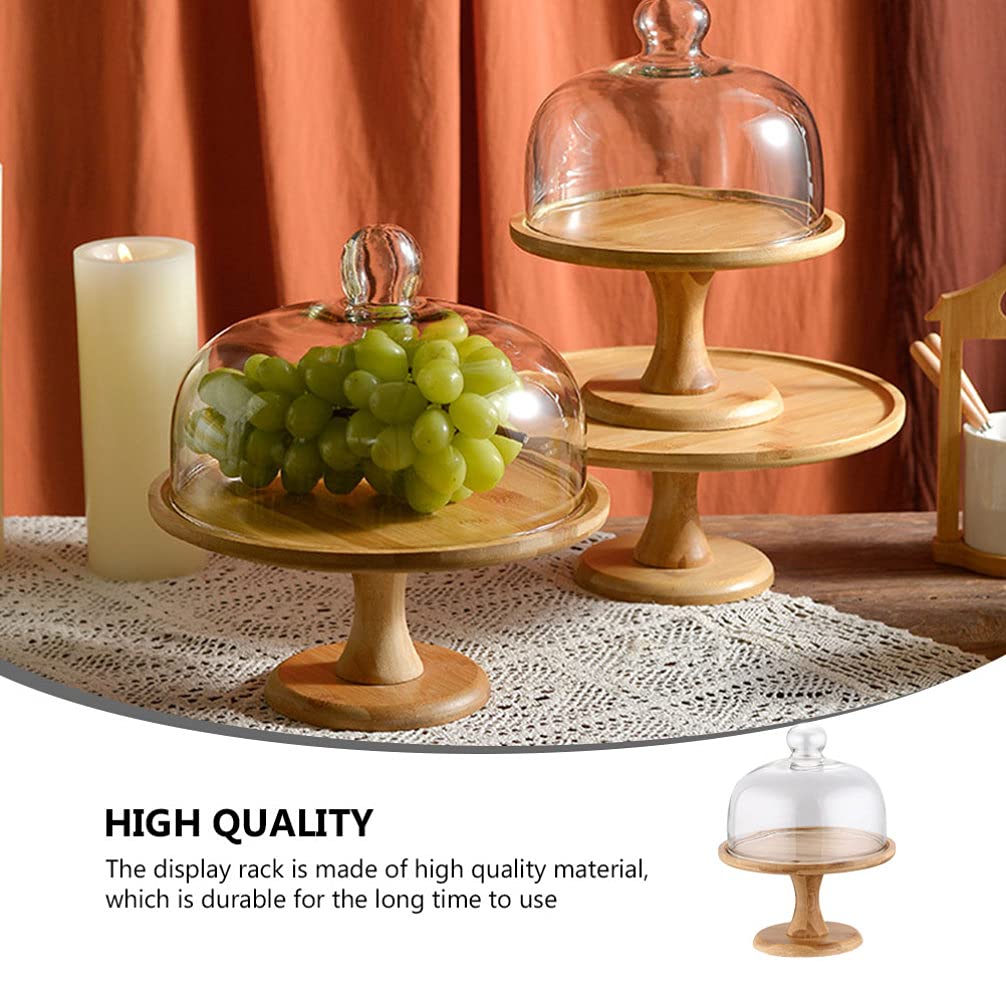 Happyyami 3-Tier Wedding Cake Stand with Dome Lid - Elegant Dessert Display Rack for Parties, Baby Showers & Special Events | Footed Serving Tray for Cakes, Cupcakes & Pastries