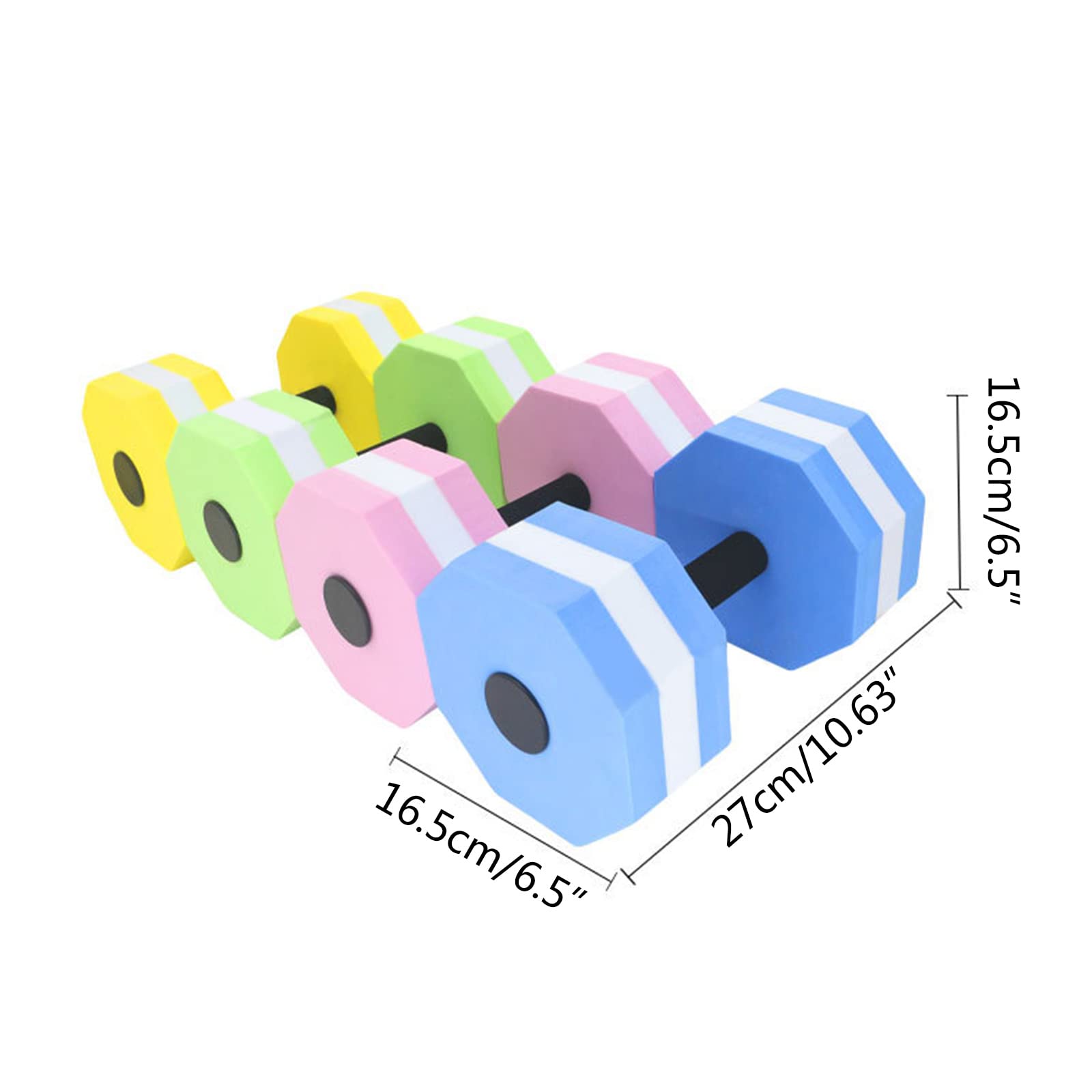 EVA Foam Dumbbell Set for Water Aerobics - Lightweight Fitness Equipment for Pool Exercises, Aquatic Therapy & Home Workouts - Pair of 2 (Ideal for Swimming Pools, Rehab & Low-Impact Training)