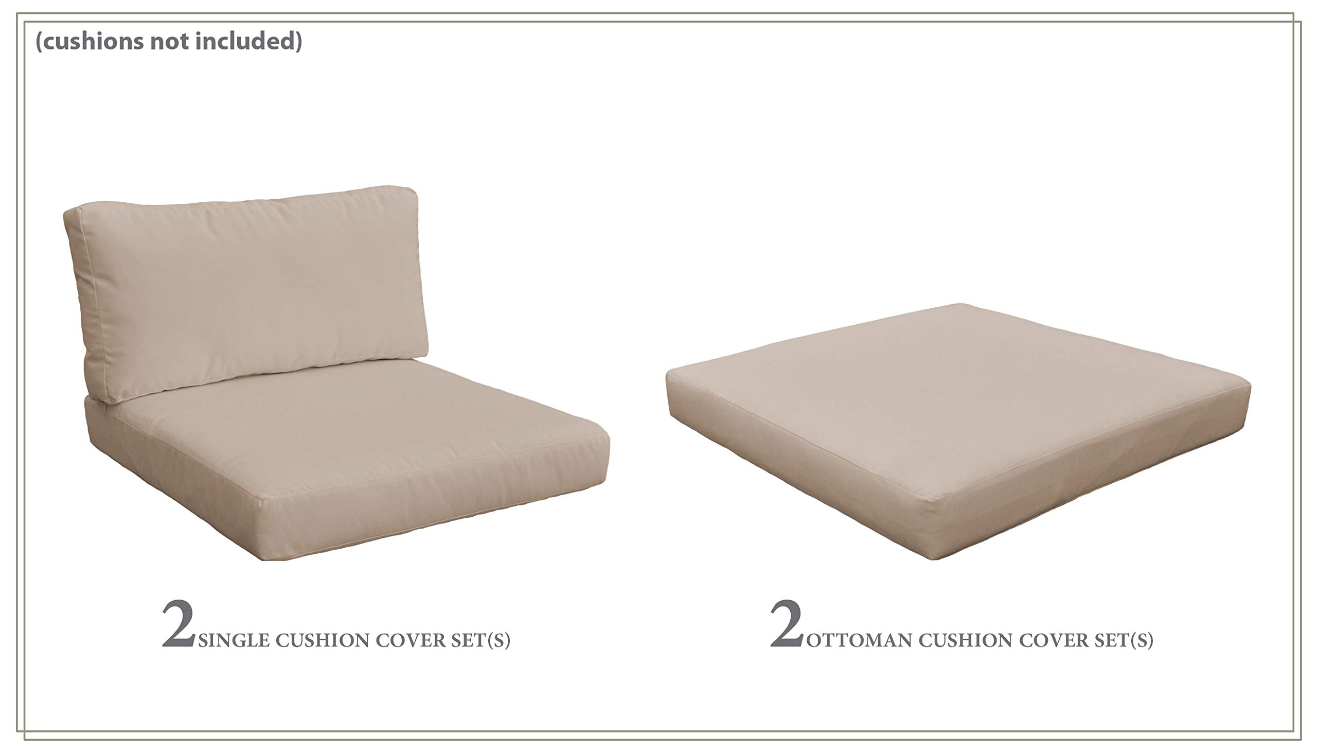 TK Classics Wheat-Colored Cover Set for BELLE-05a Sofa - Replacement Slipcovers Only (No Cushions Included) - Perfect for Living Room Furniture Refresh & Home Decor Upgrade