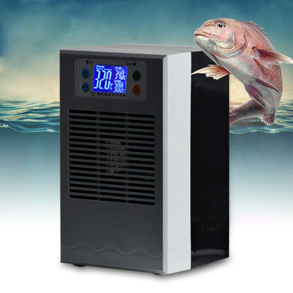 DYRABREST 35L 100W Aquarium Water Chiller - Fish Tank Thermostat Cooling System for Freshwater & Saltwater Tanks - Includes Water Pump | Perfect for Shrimp Tanks, Reef Aquariums & Hydroponics