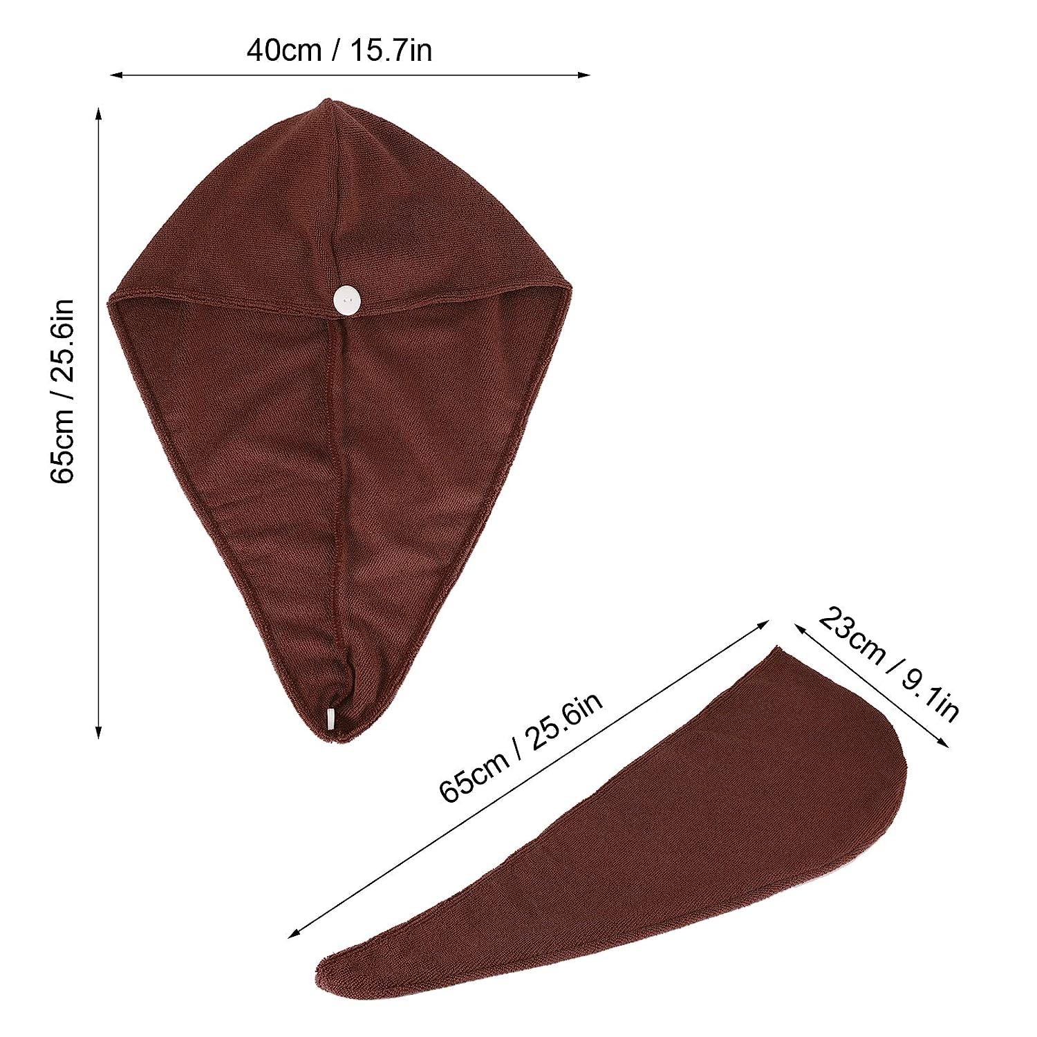 Set of 2 Excluzo Microfiber Hair Drying Hats & 5 Quick-Dry Hair Towel Wraps - Soft & Absorbent for Women, Men & Kids - Perfect for Travel, Gym & Home Use (Coffee Color)