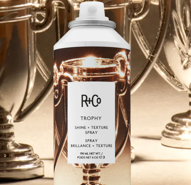 R+Co Trophy Shine + Texture Spray for Hair - Volumizing & Shine Enhancing Styling Spray for All Hair Types - Perfect for Beach Waves, Textured Looks & Everyday Volume