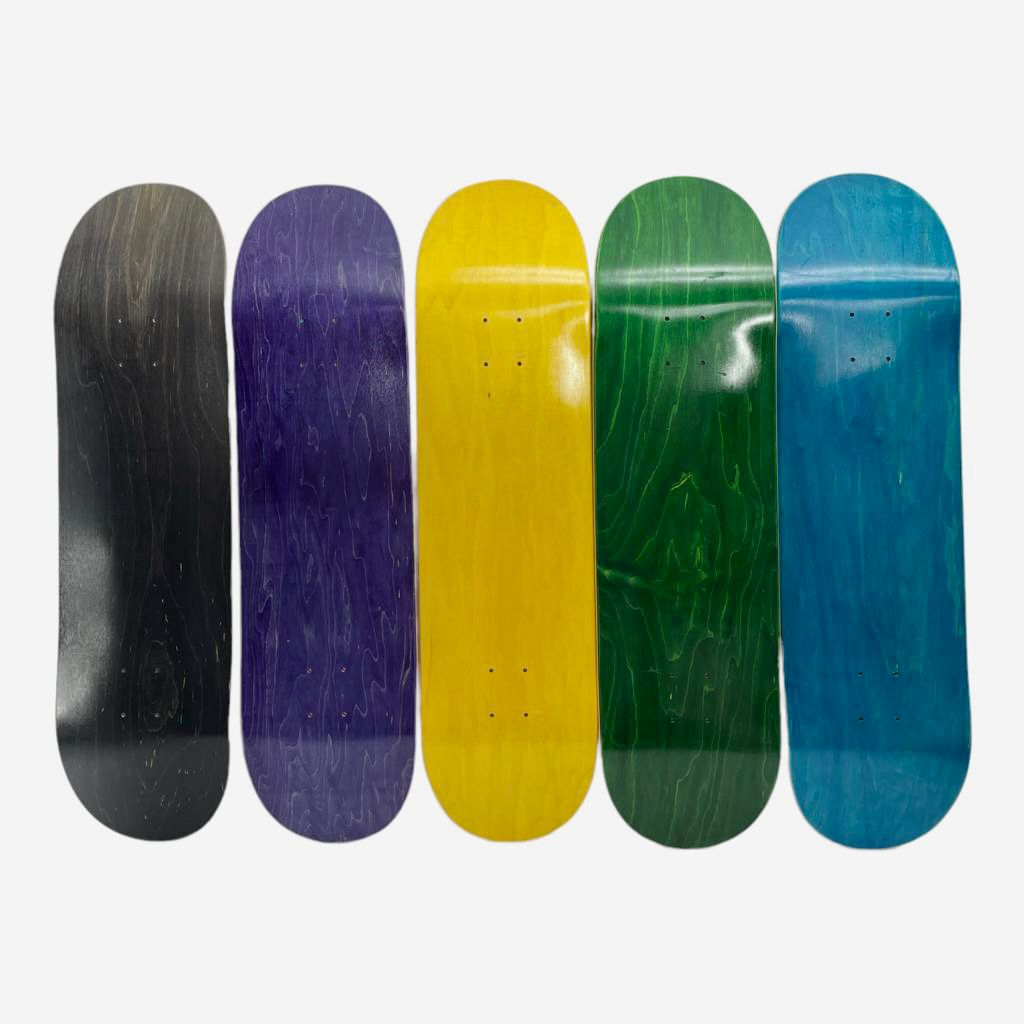 5-Pack Hardrock Blank Skateboard Decks - Top & Bottom Stains - Choose Your Size - Perfect for DIY Skateboard Customization & Street Skating